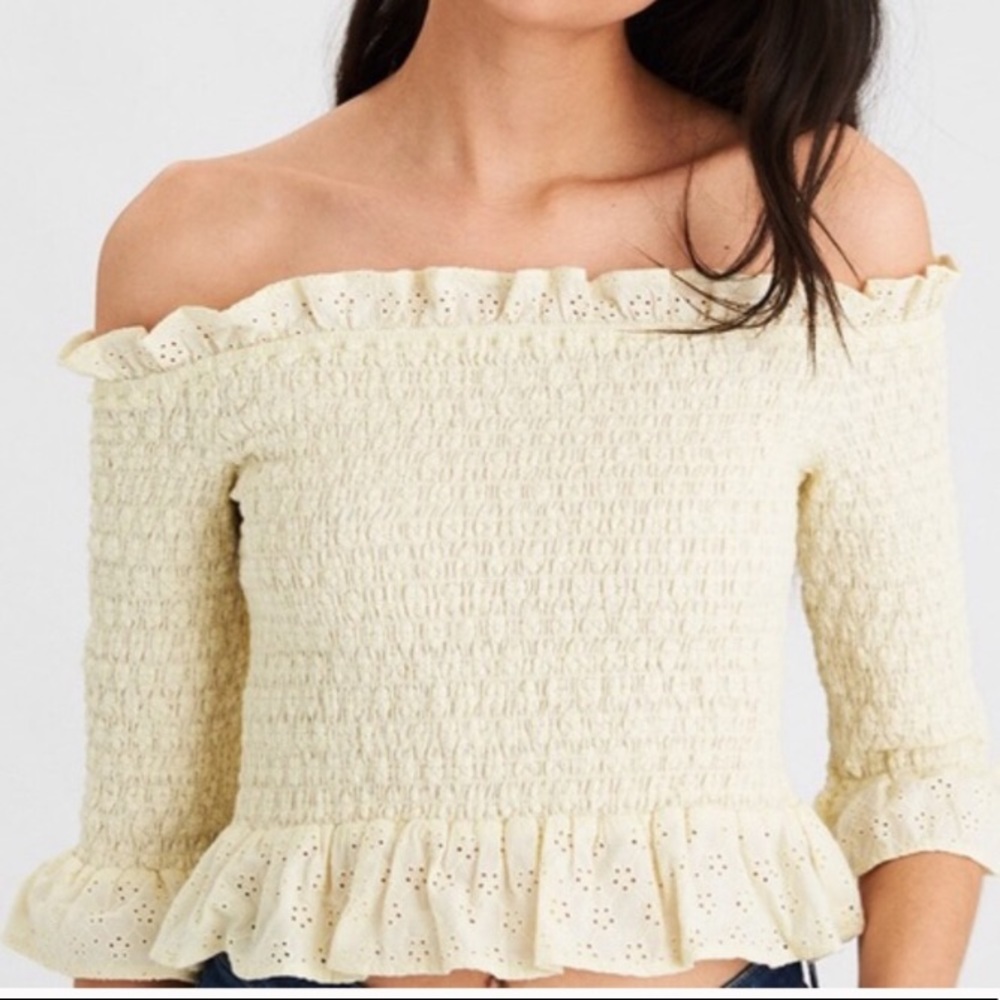 American Eagle Yellow Crop Top